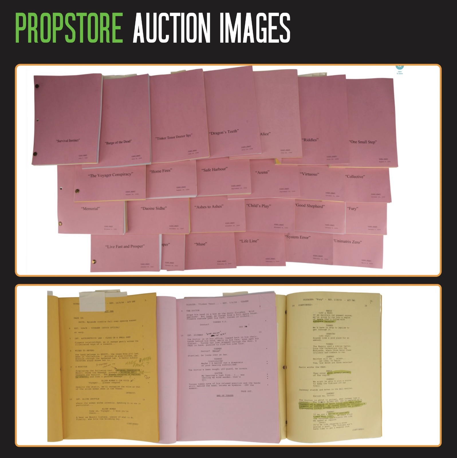 Star Trek Voyager Script +ADD’L Revisions +COA | “Memorial” | Production-Used