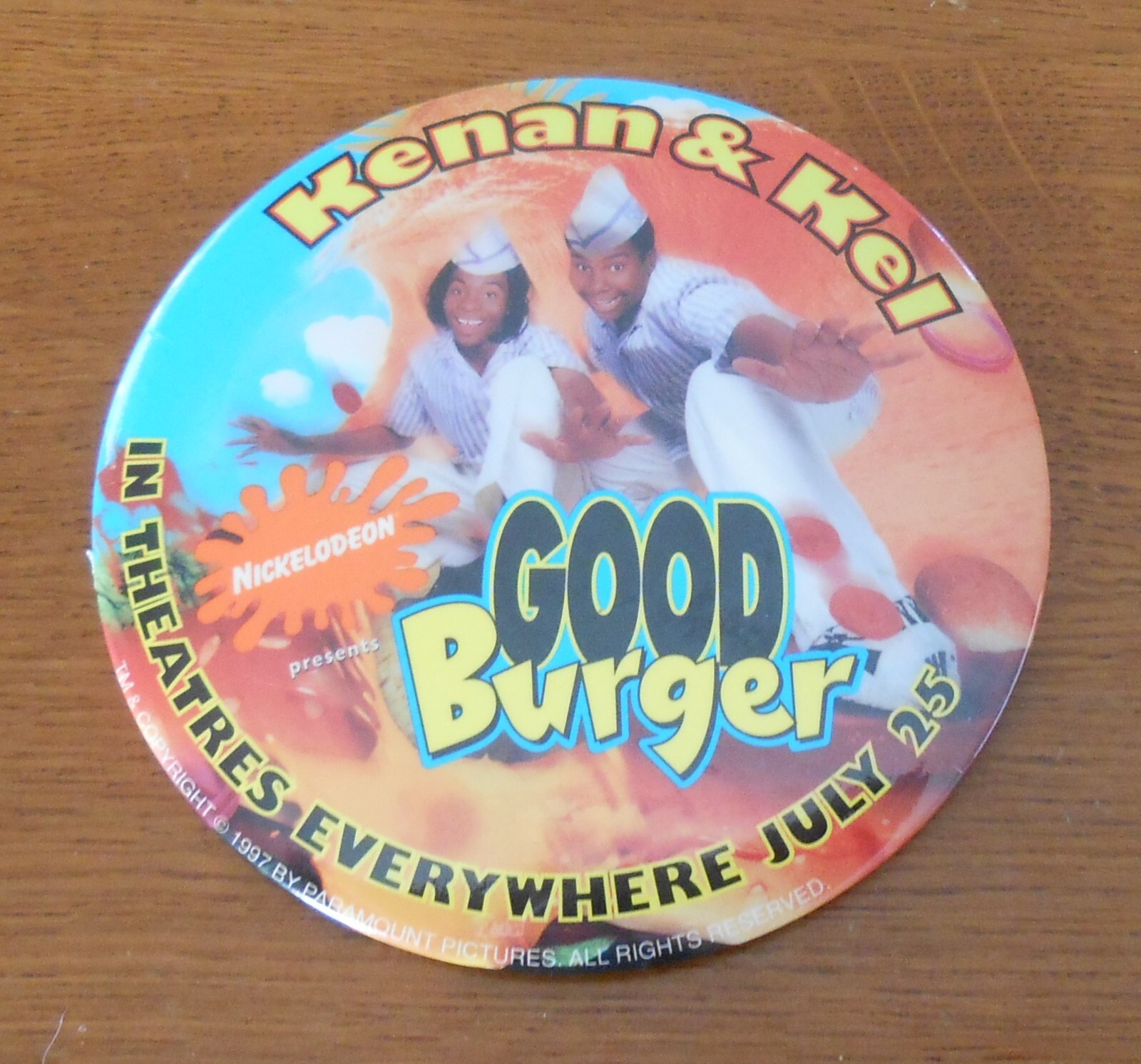 1997 Kenan & Kel Good Burger Nickelodeon Movie 3.5″ Button/Pinback