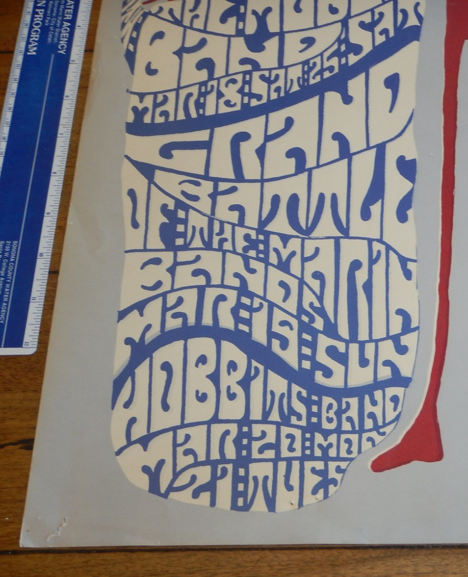 ORIGINAL 1967 BALTIMORE STEAM PACKET – AT THE ARK IN SAUSALITO CONCERT POSTER