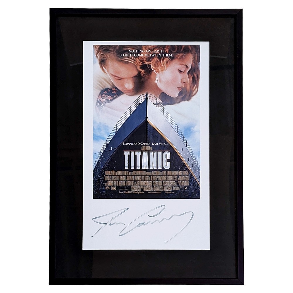 James Cameron Autographed ‘Titanic’ Framed Poster
