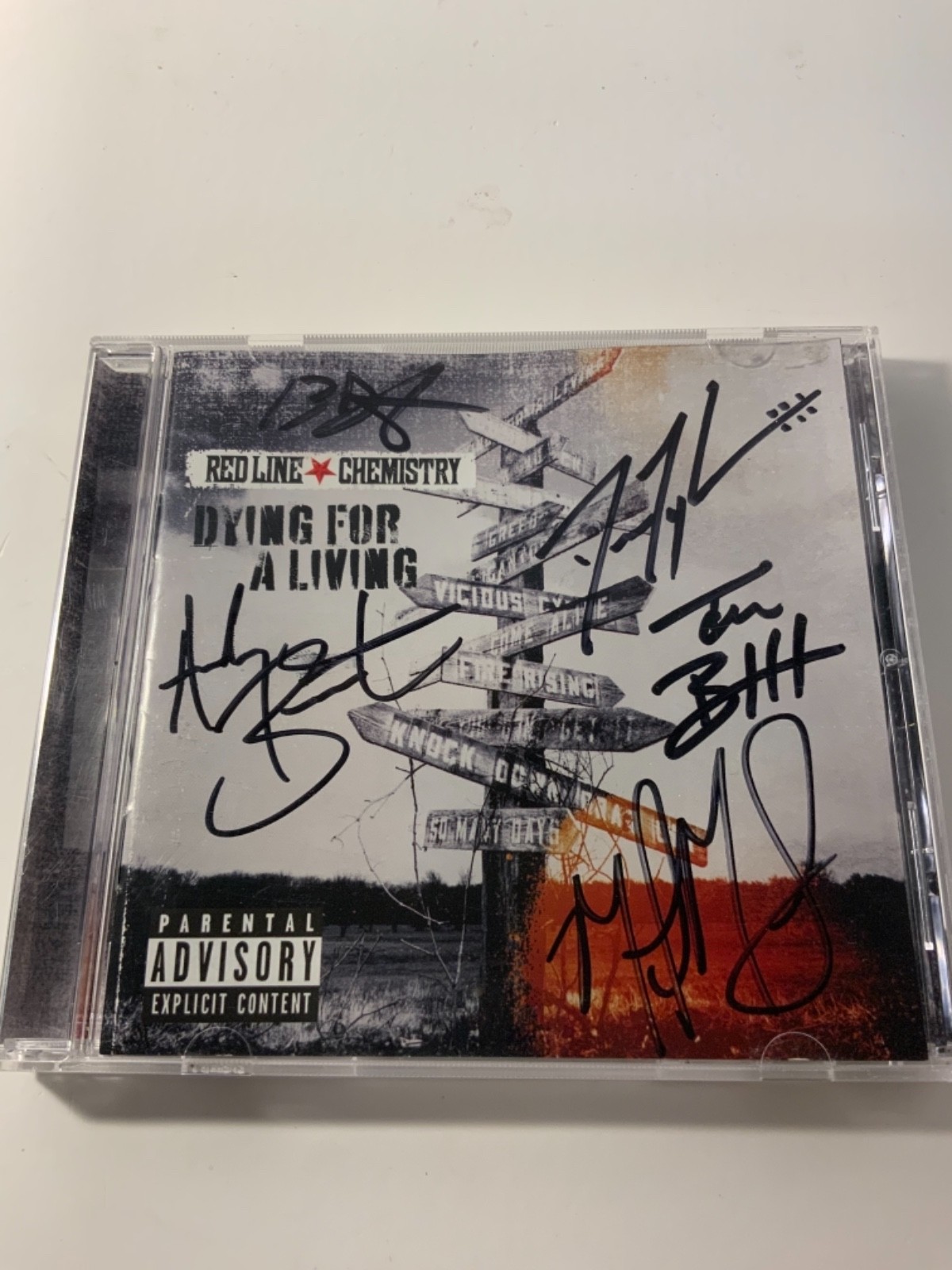 RARE signed red line chemistry- CASE ONLY -NO CD-autographed