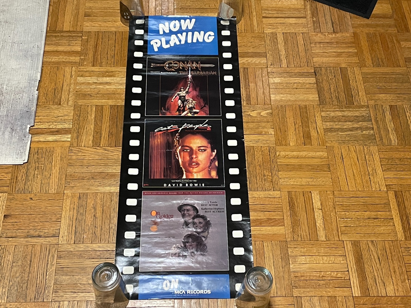 1981 MCA Now Playing On Movie Soundtrack Store Promo Poster Conan Cat People