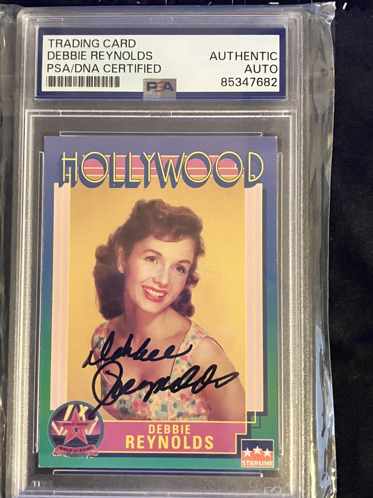 Debbie Reynolds 1991 Starline Hollywood Walk Fame #43 PSA DNA Authentic