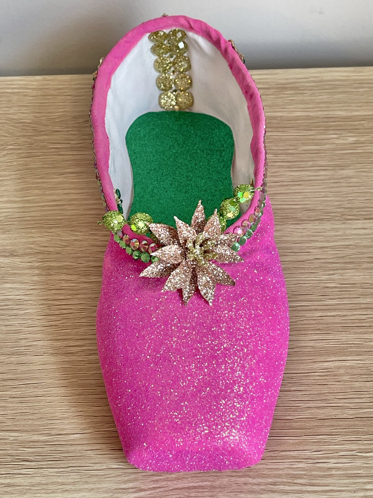 WICKED! inspired Ballet Pointe Shoe Hand Painted Original Display Only