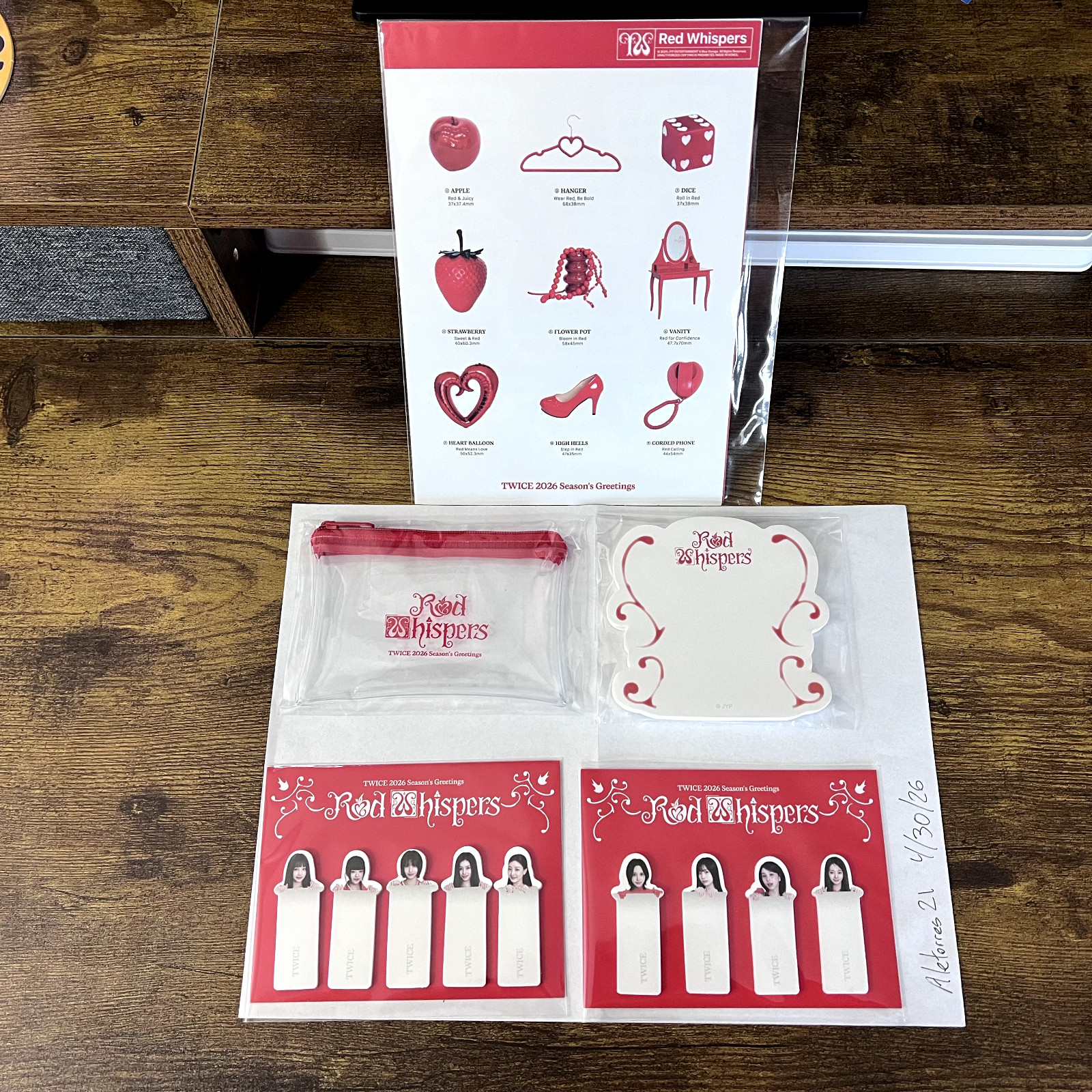 TWICE 2026 Season’s Greetings ‘RED WHISPERS’ Member sets/FANS SHOP POB PC