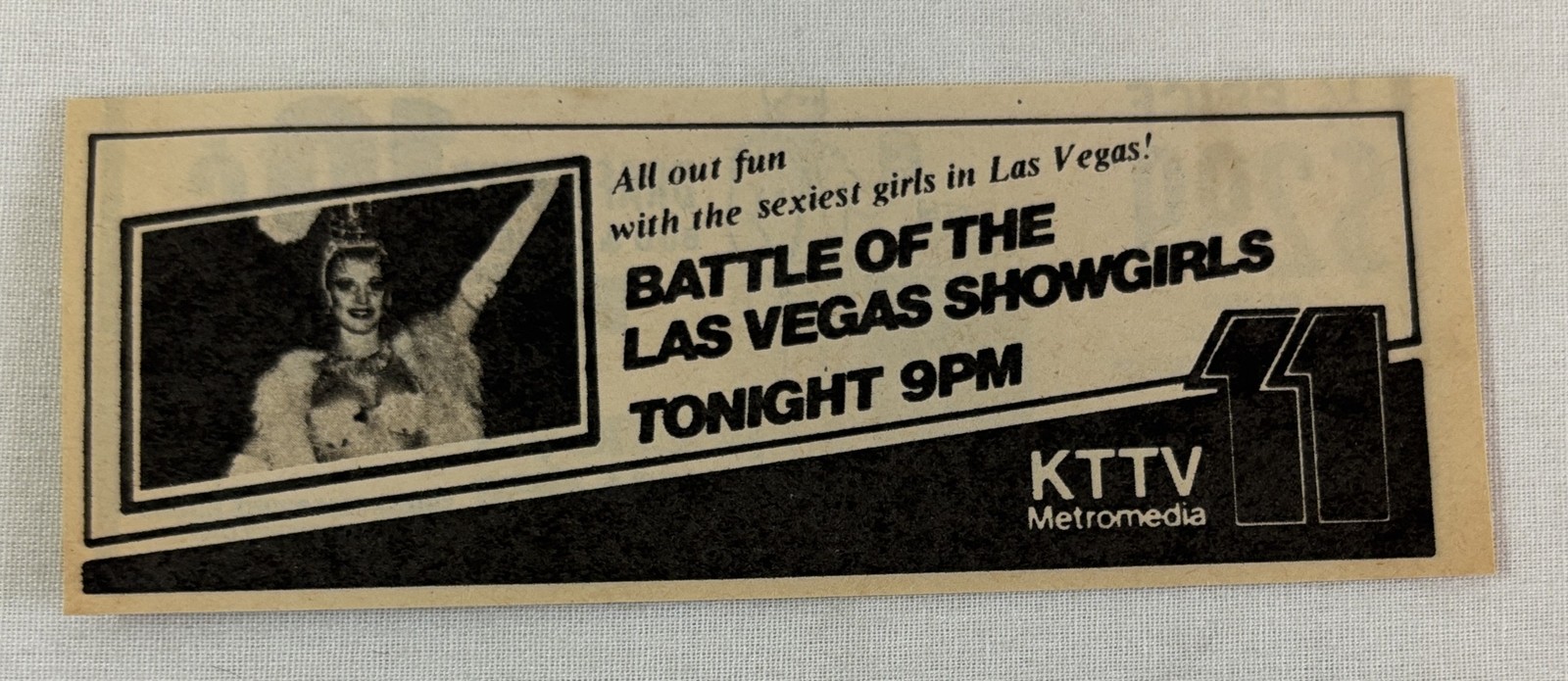 1981 KTTV tv ad~ BATTLE OF THE LAS VEGAS SHOWGIRLS