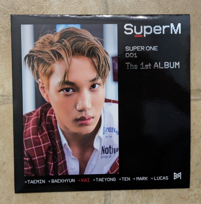 SuperM Super One Album Kai Signed Autographed Large Post Card Set
