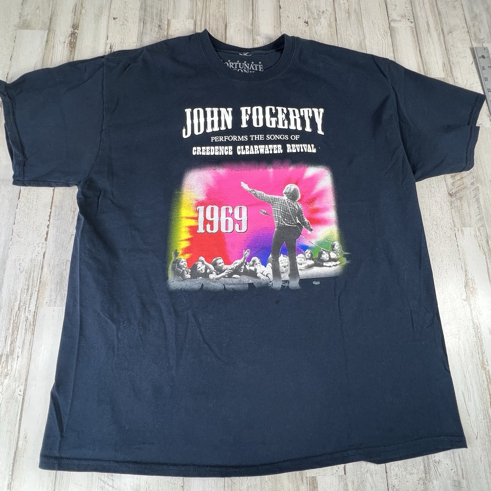 JOHN FOGERTY 1969 ATLANTA, GA CONCERT T-SHIRT Size XL Made In USA