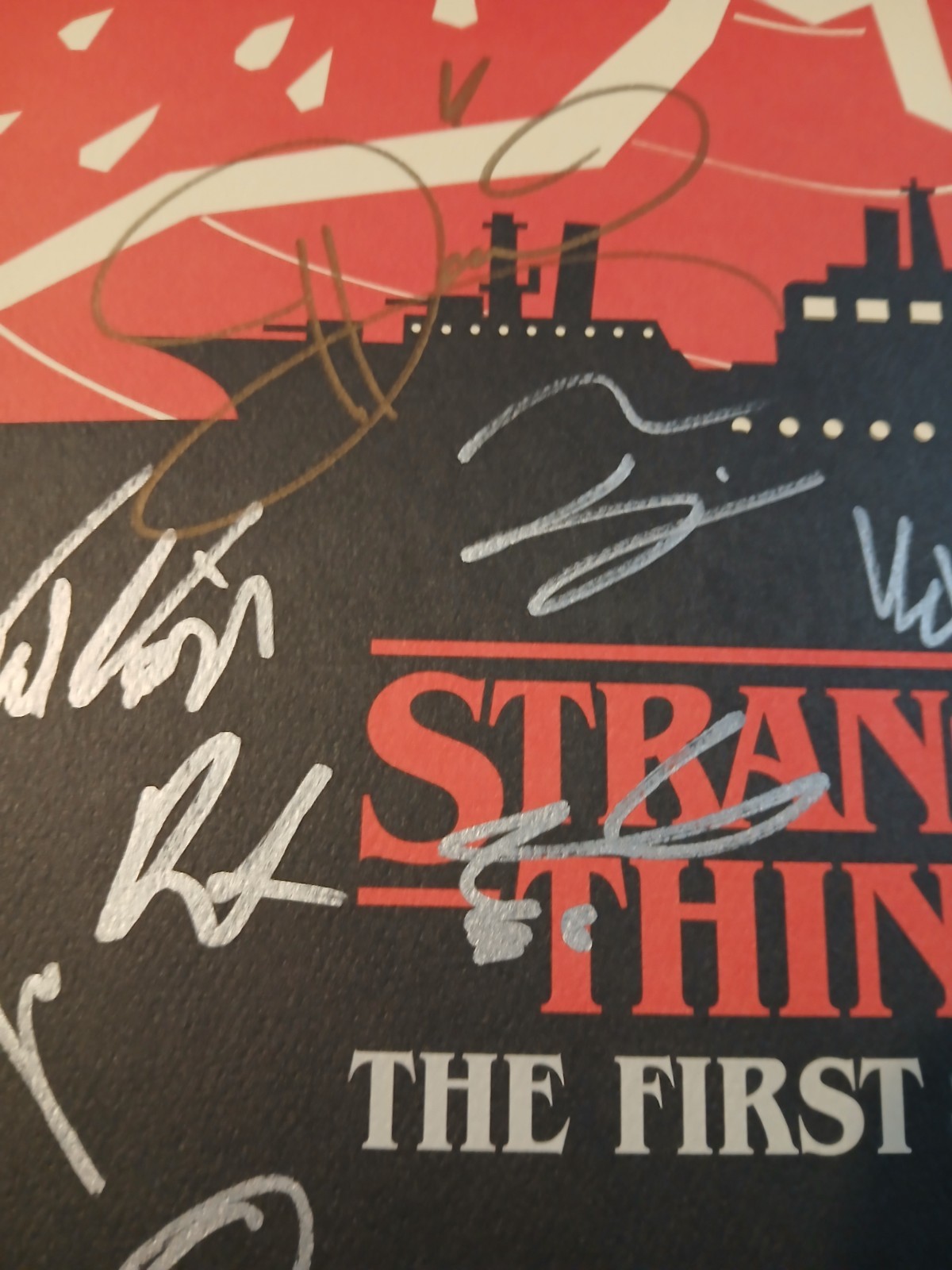 Stranger Things The First Shadow Cast signed 11×17 Poster with 13 signatures