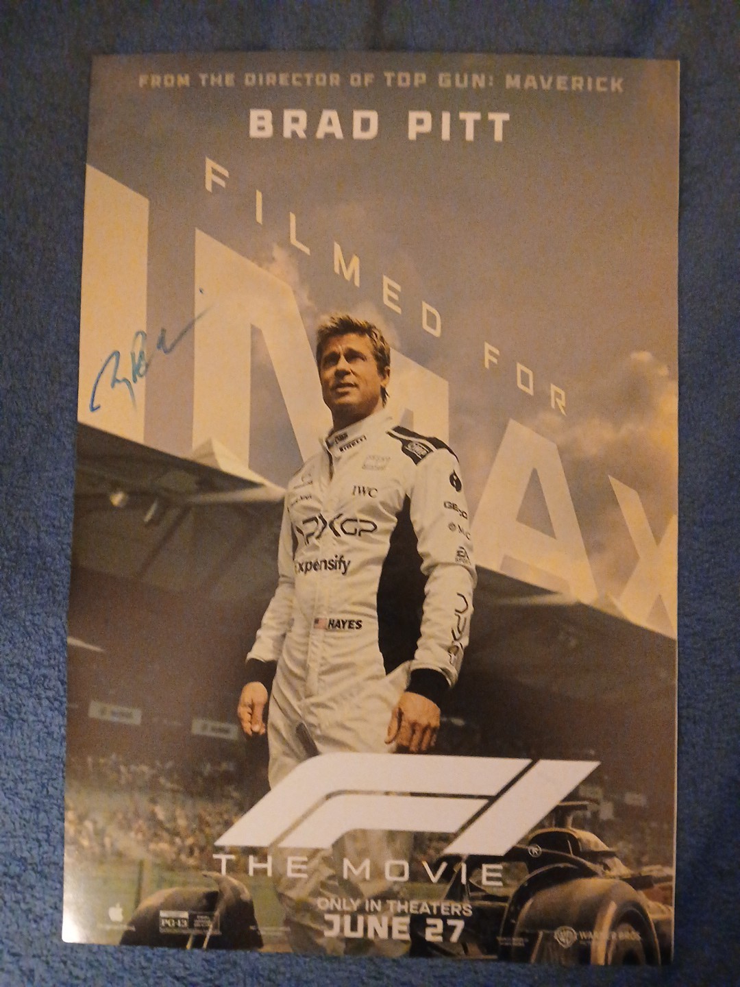 Jerry Bruckheimer Hand Signed F1 THE MOVIE 12X18 Photo