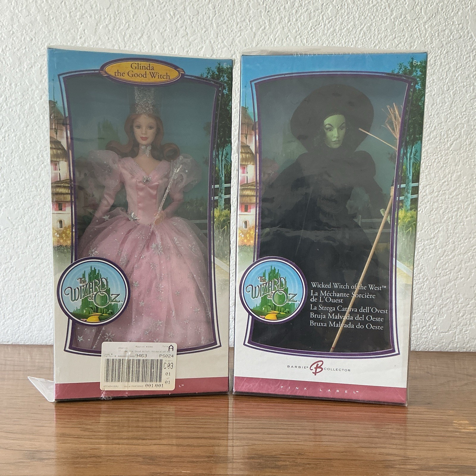 2006 Barbie Collector Wizard of Oz Glinda the Good Witch & Wicked Witch Dolls