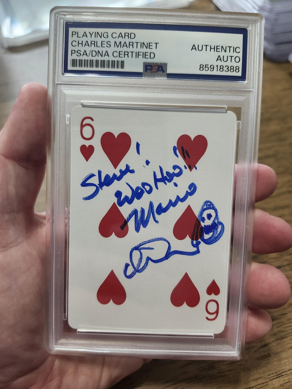 Charles Martinet Mario Signed Autograph Playing Card Nintendo Psa Rare! Voice