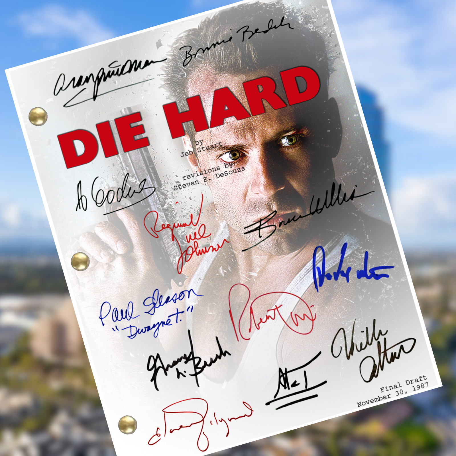 Die Hard Cast Signed Autograph Script Reprints 129 Pages John McClane