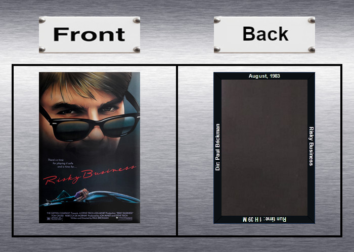 Risky Business Movie Poster High Quality Magnet