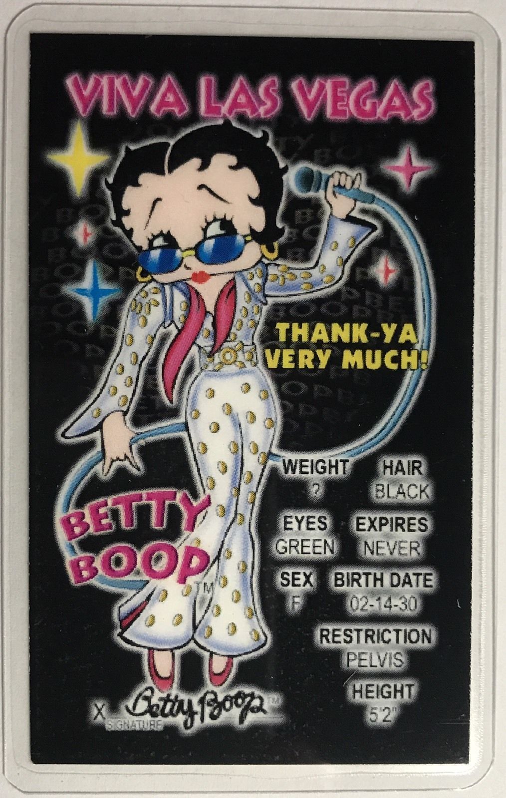 Betty Boop Viva Las Vegas – Driver’s License – Novelty Funny