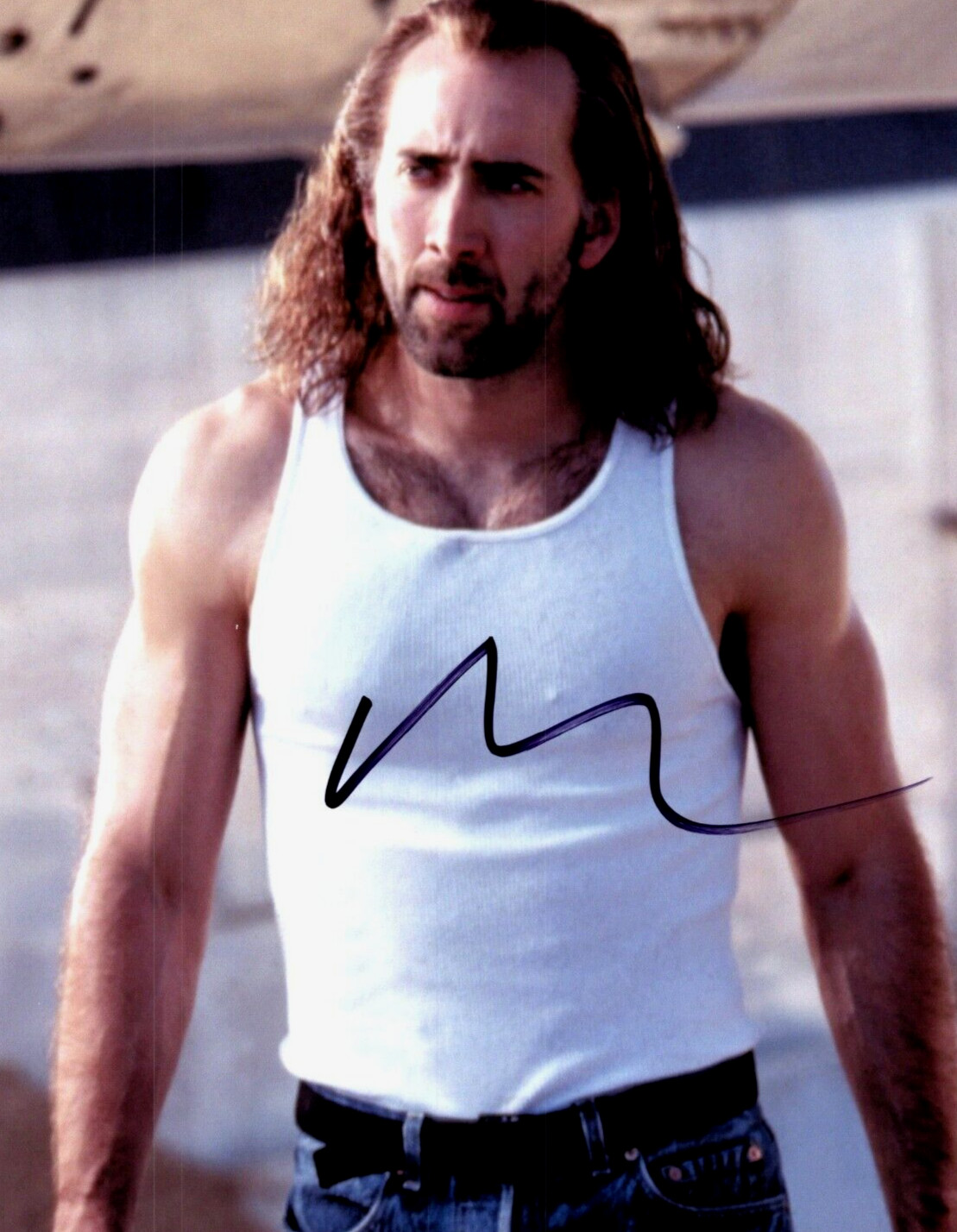 Nicolas Cage Con Air Cameron Poe Actor Signed Autographed 8×10 Photo COA 3
