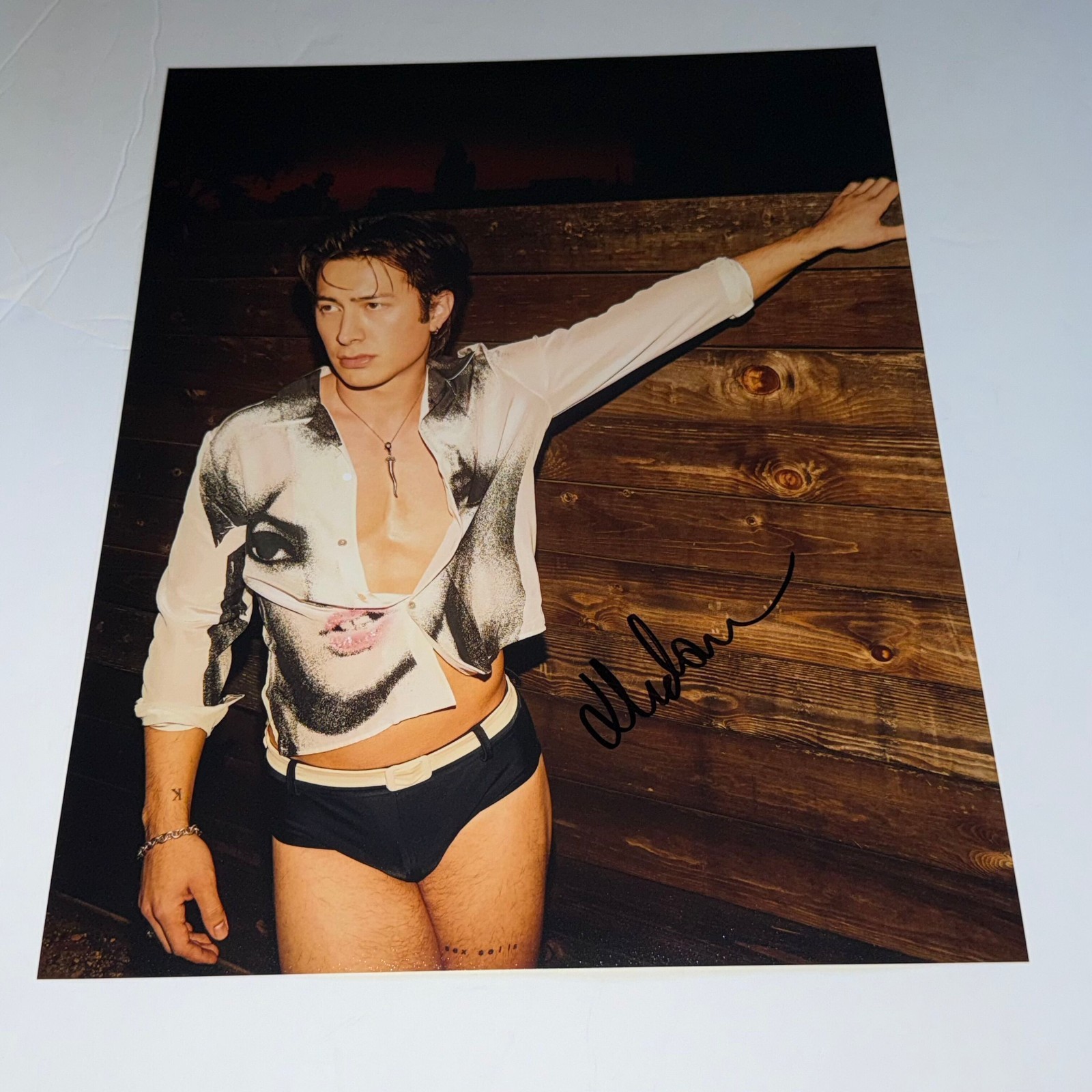 Hudson Williams Signed Heated Rivalry Shane Hollander Sexy 11×14 Photo PROOF 2