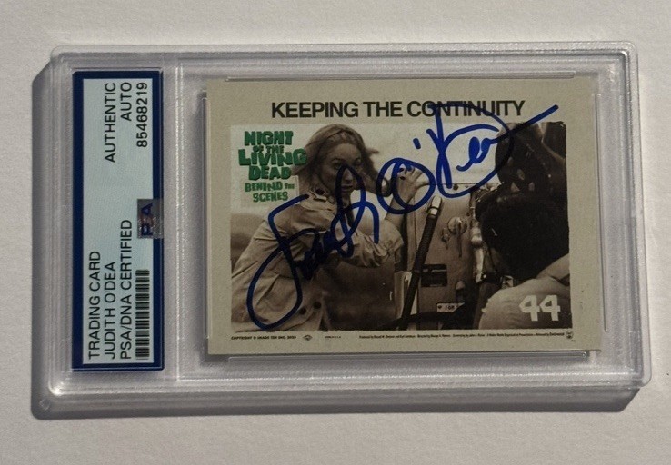 JUDITH O’DEA SIGNED AUTO 2023 FRIGHT RAGS NIGHT OF THE LIVING DEAD PSA/DNA