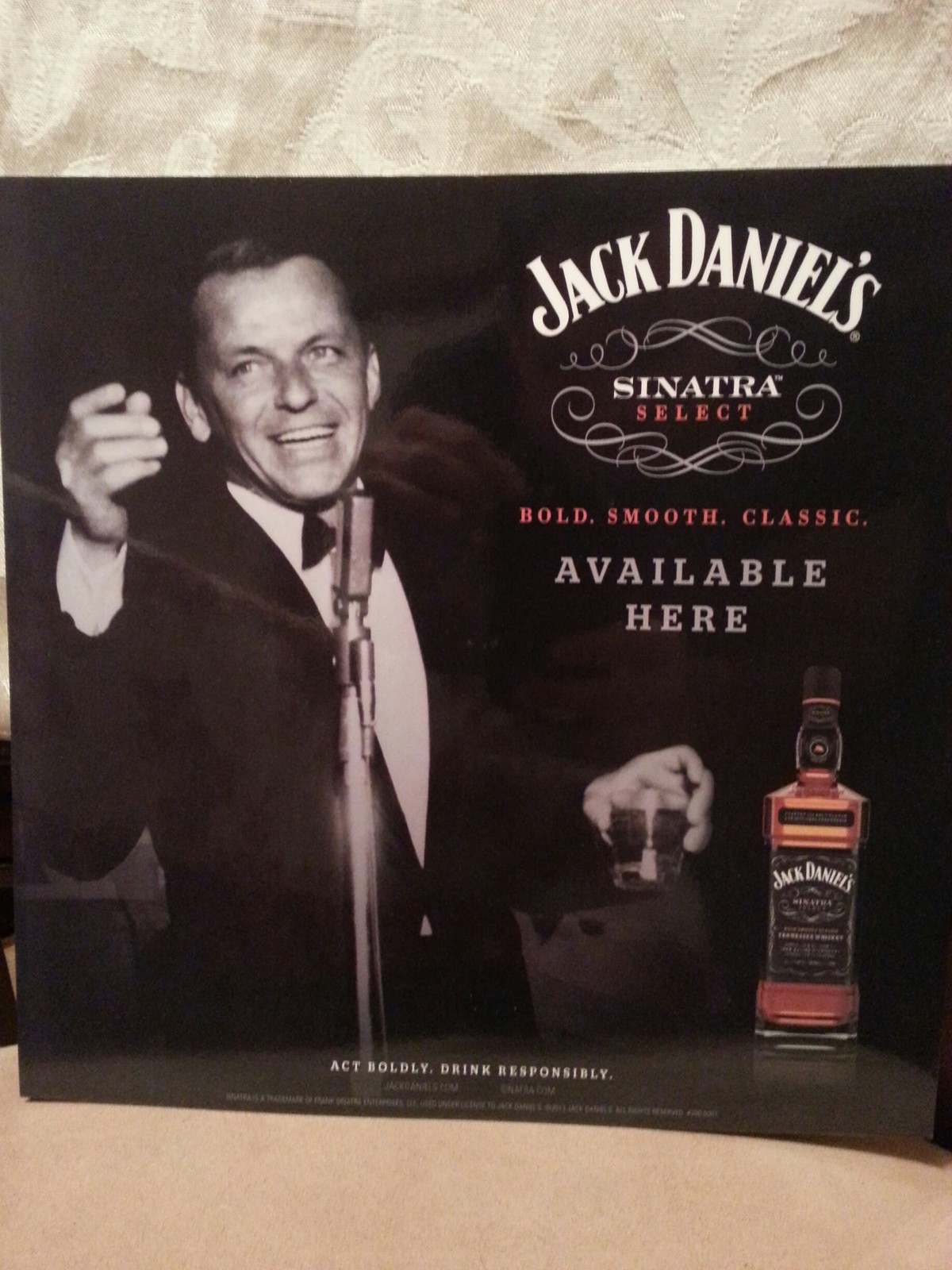 JACK DANIELS SINATRA glossy POSTER 12 by 12