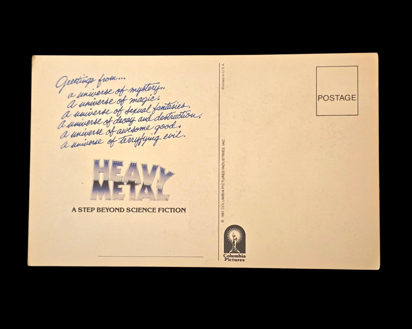 1981 HEAVY METAL Movie Pre-Release Promotional Postcards