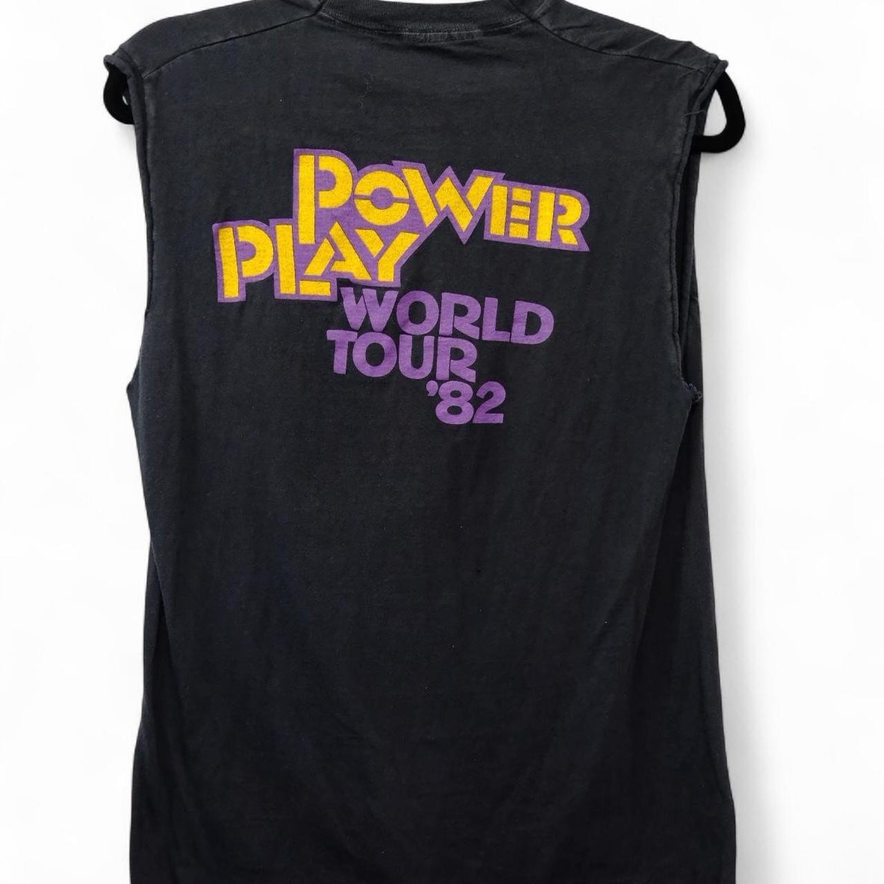 1982 April Wine Power Play Tour Cutoff (w/ original ticket stub) size Sm 17×26
