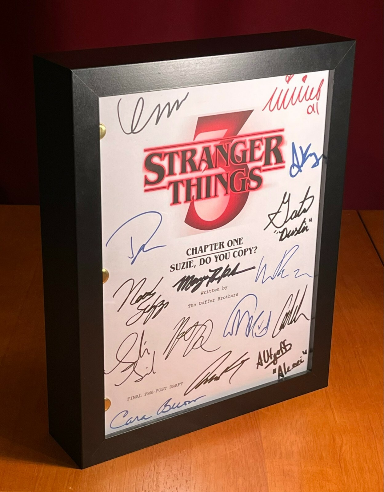 Stranger Things 3 Script Signed- Suzie, Do You Copy?- Autograph Reprints