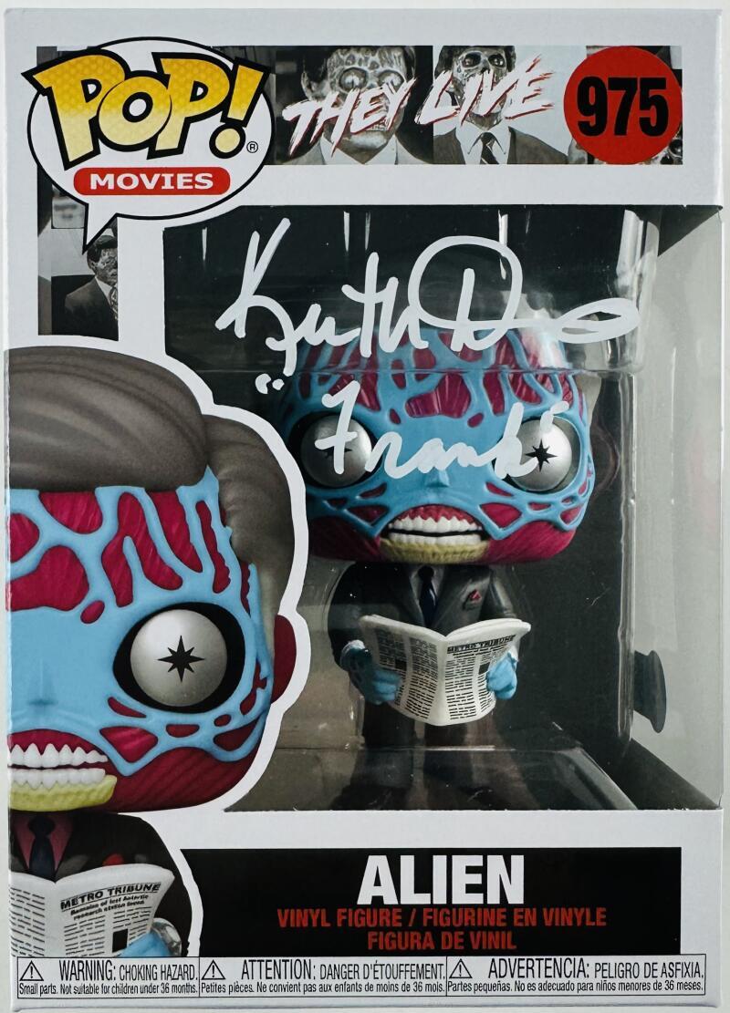 KEITH DAVID SIGNED ALIEN FUNKO POP VINYL 975 THEY LIVE FRANK AUTOGRAPH BAS 397