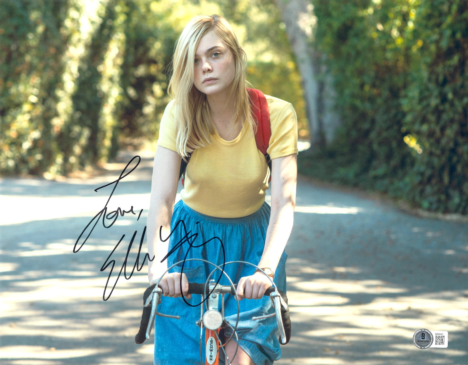 Elle Fanning Signed Autograph 20th Century Women 11X14 Photo Beckett BAS