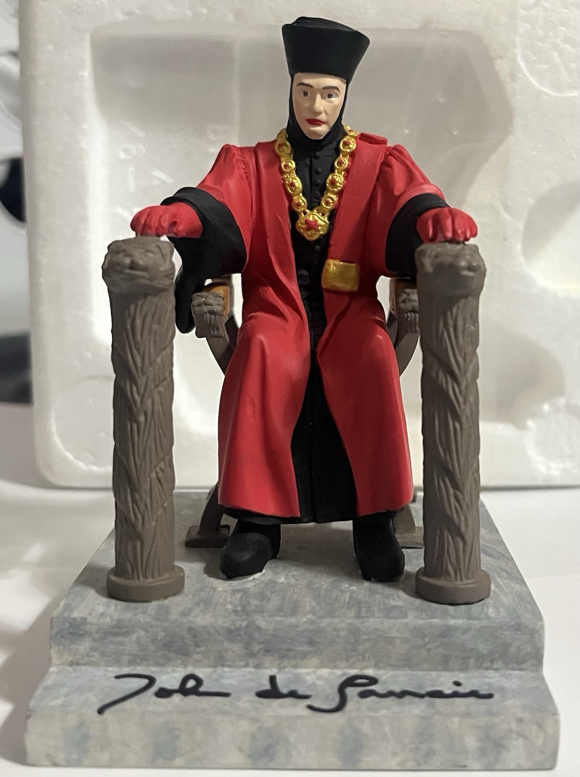 John de Lancie Autographed Hand Signed Star Trek TNG 1996 Miniature “Q” JSA COA
