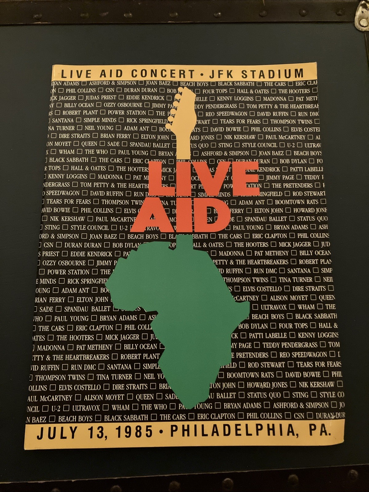 LIVE AID 1985 Concert Program Book MADONNA BOB DYLAN BLACK SABBATH