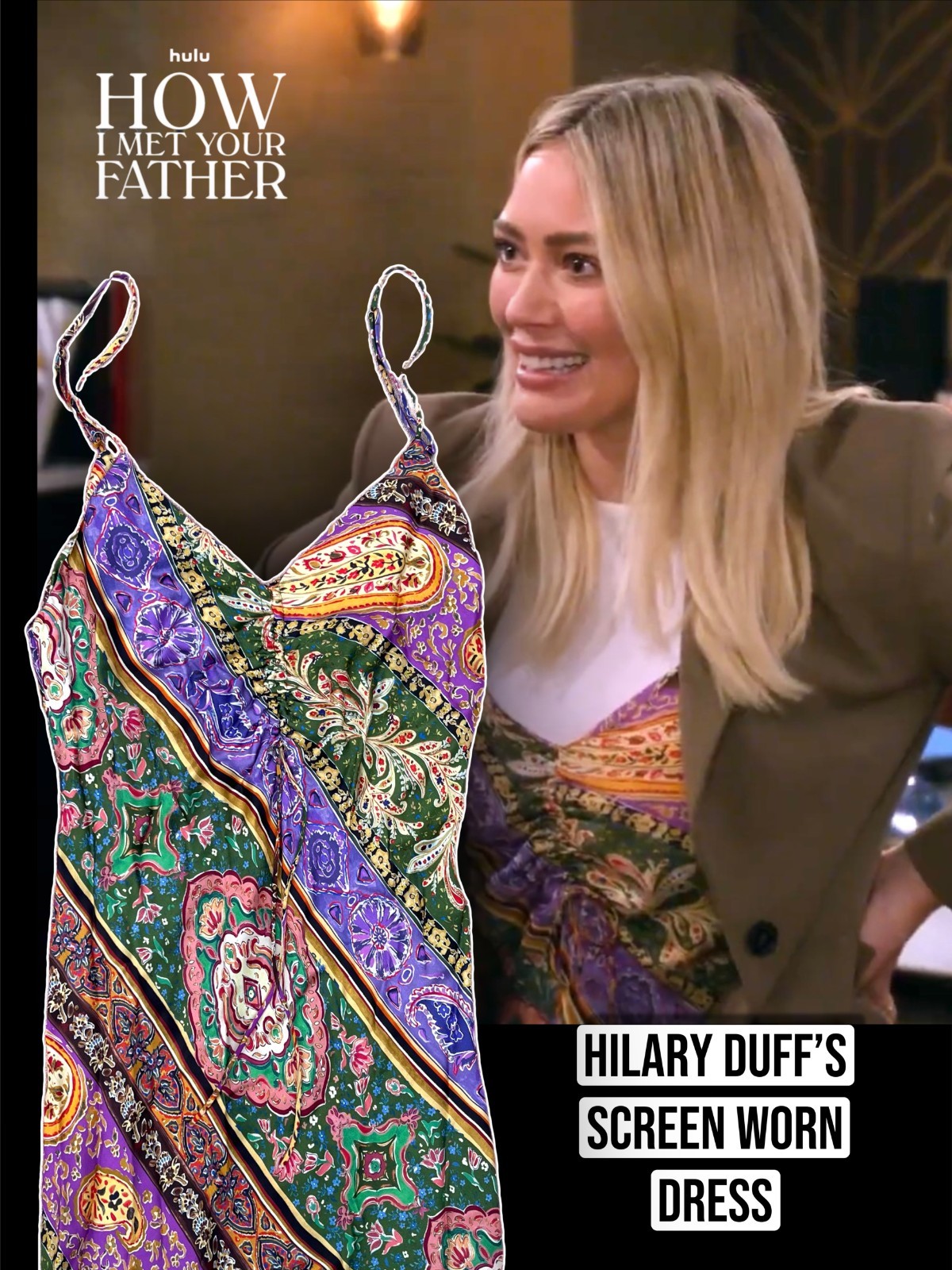 Hilary Duff Screen Used Worn Floral Dress How I Met Your Mother Wardrobe COA