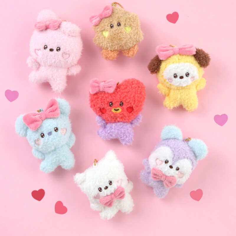 BTS BT21 Official minini LOVELY PLUSH Doll Keyring Authentic