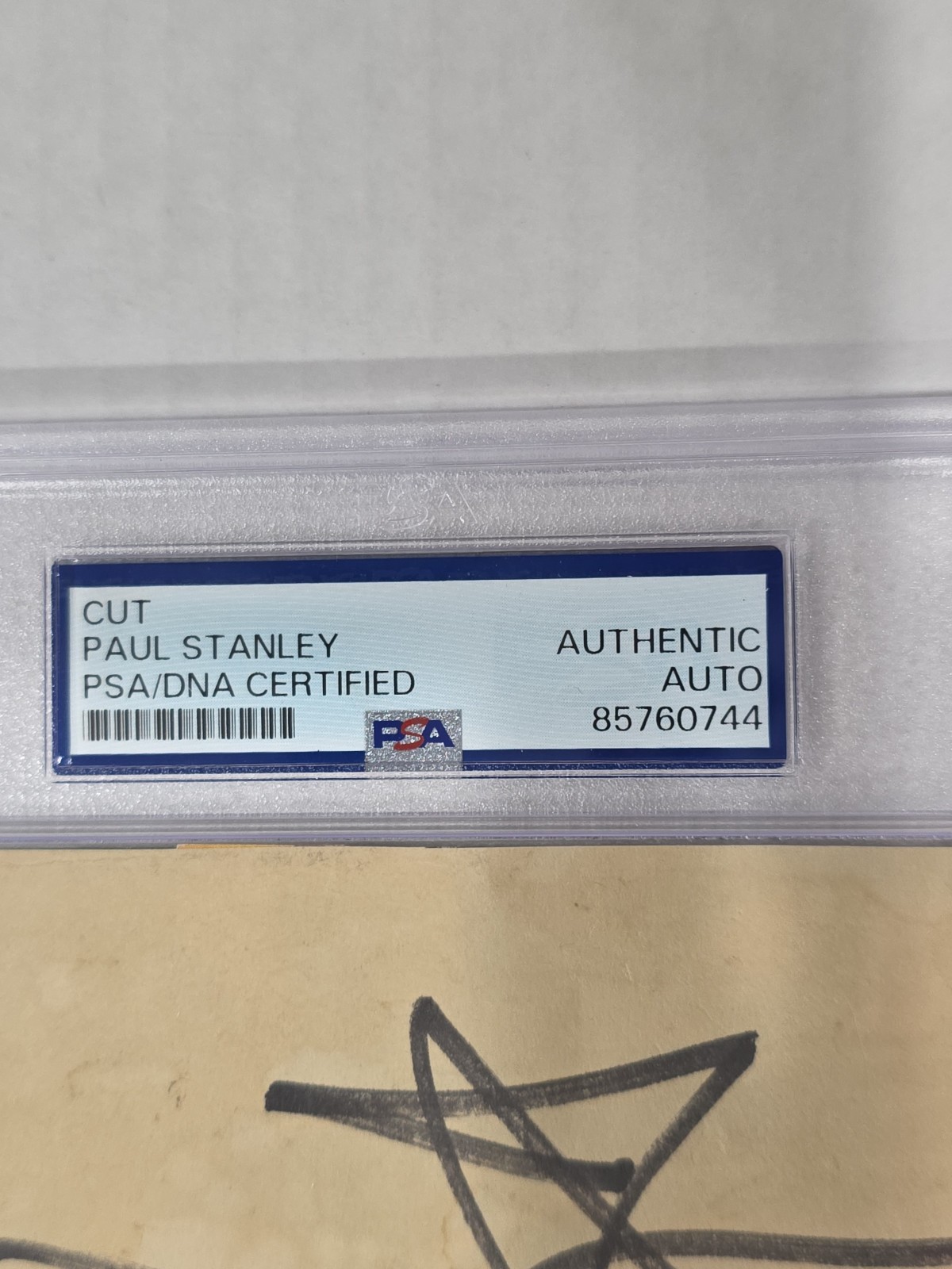 Paul Stanley KISS Signed Autographed Approx 5×8 Cut PSA DNA Encapsulated #1