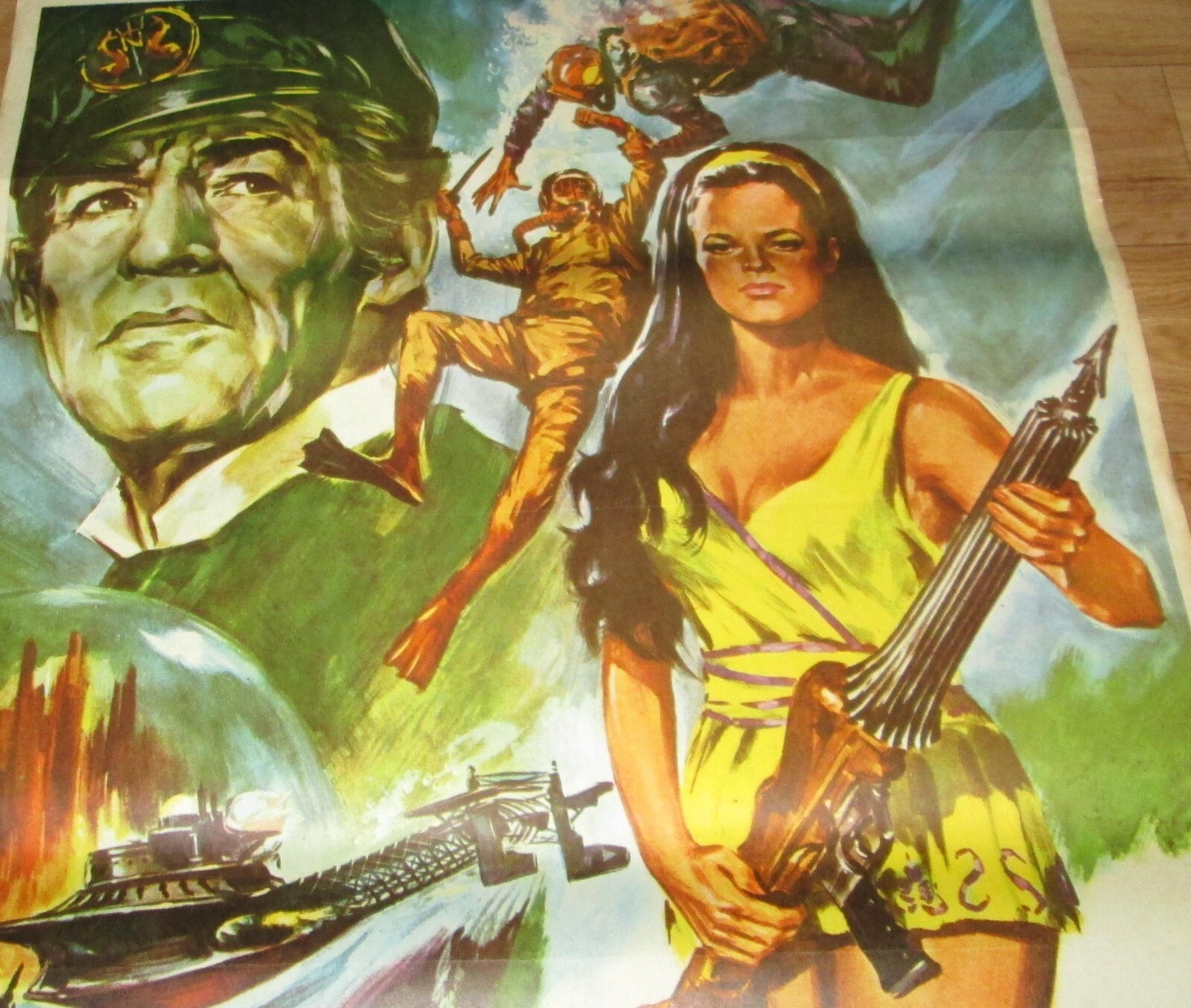 Jules Verne CAPTAIN NEMO 1969 Robert Ryan ORIGINAL 27X40 Turkish Movie Poster