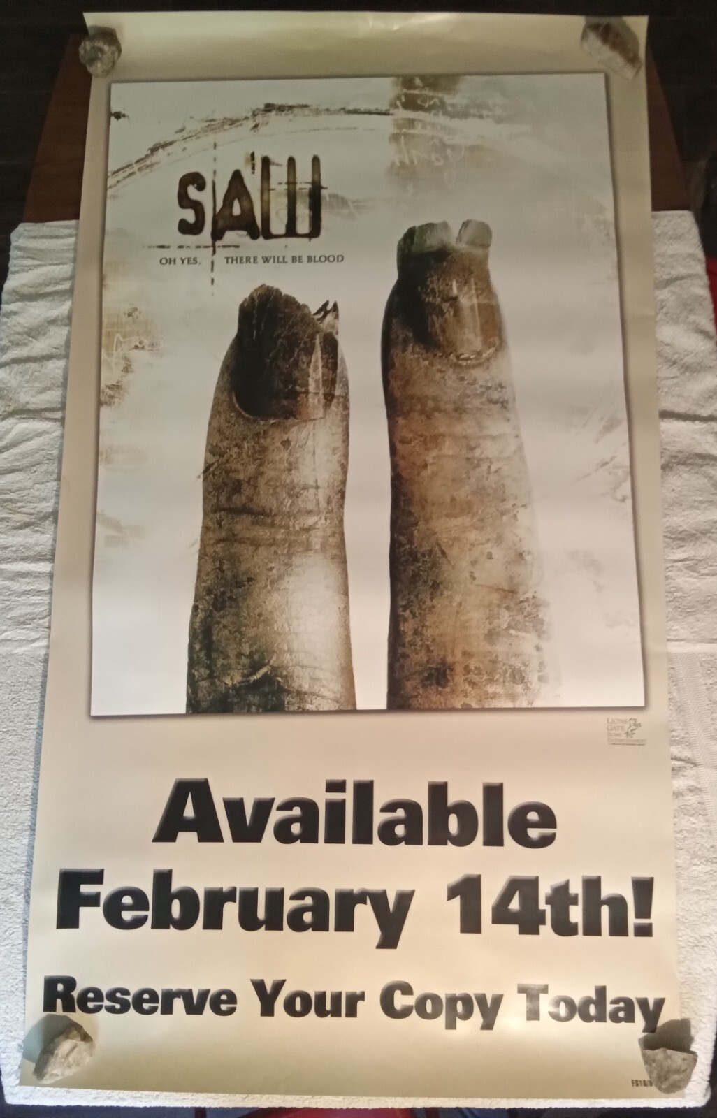 🌟 SAW II MOVIE POSTER HUGE 2 Sided Movie Store PROMO 57×32