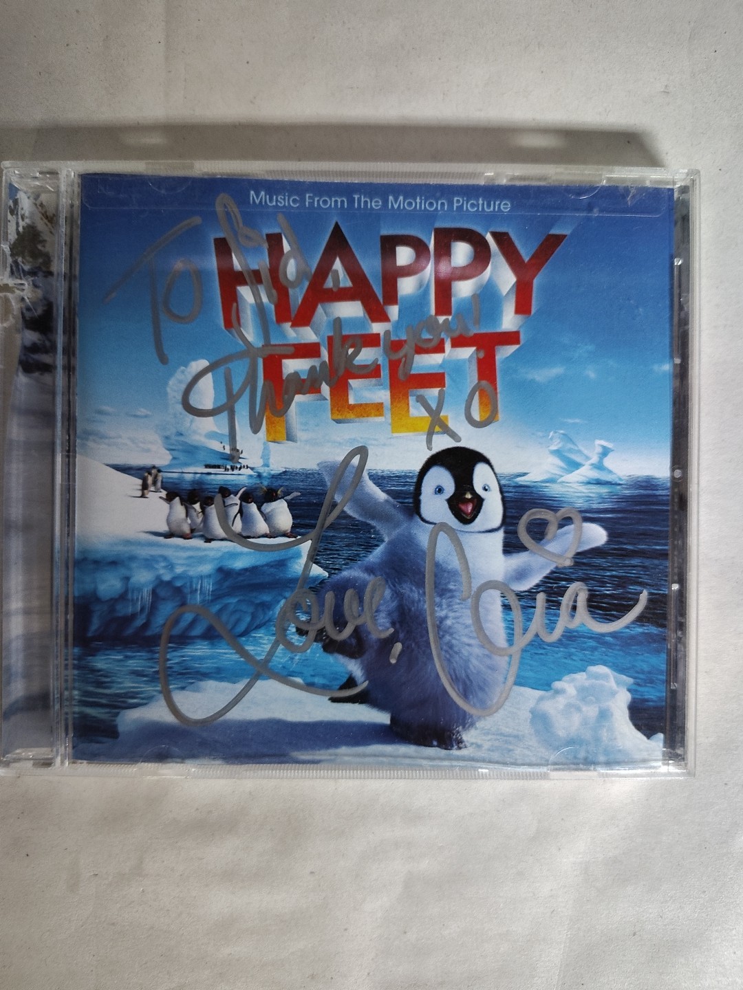 Happy Feet Animated Soundtrack CD Signed by Artist Gia Farrell Hit Me Up Single