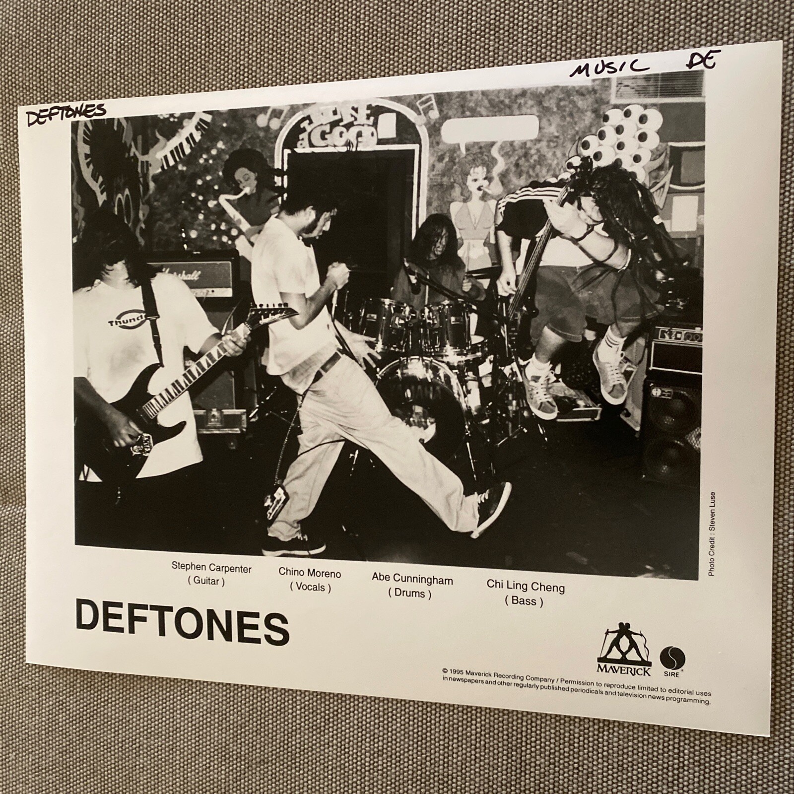 Deftones Press Photo 8×10”. See Description.