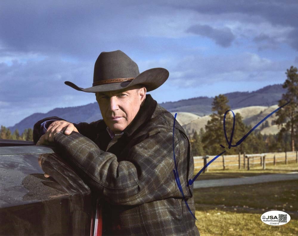 Kevin Costner Yellowstone 8X10 Photo Hand Signed Autographed JSA COA