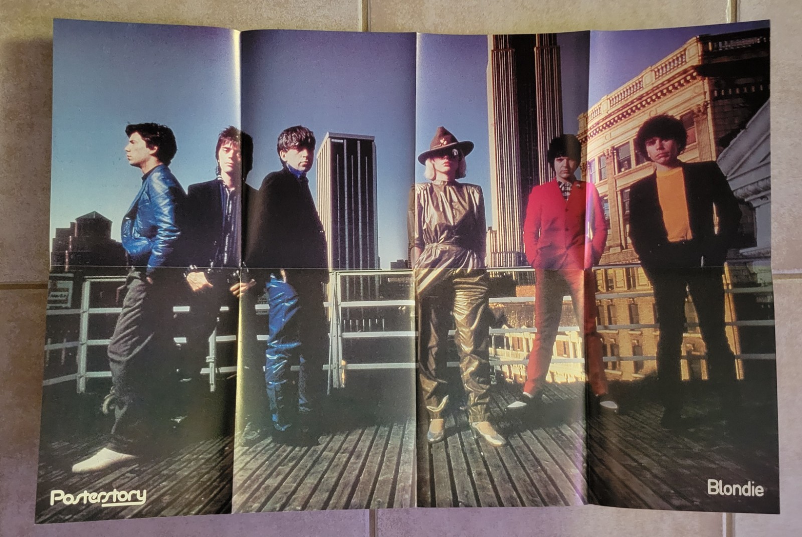 Blondie 1981 8-panel Fold-out POSTER No. 1 Posterstory ITALY 22″ x 33″ N. Mint
