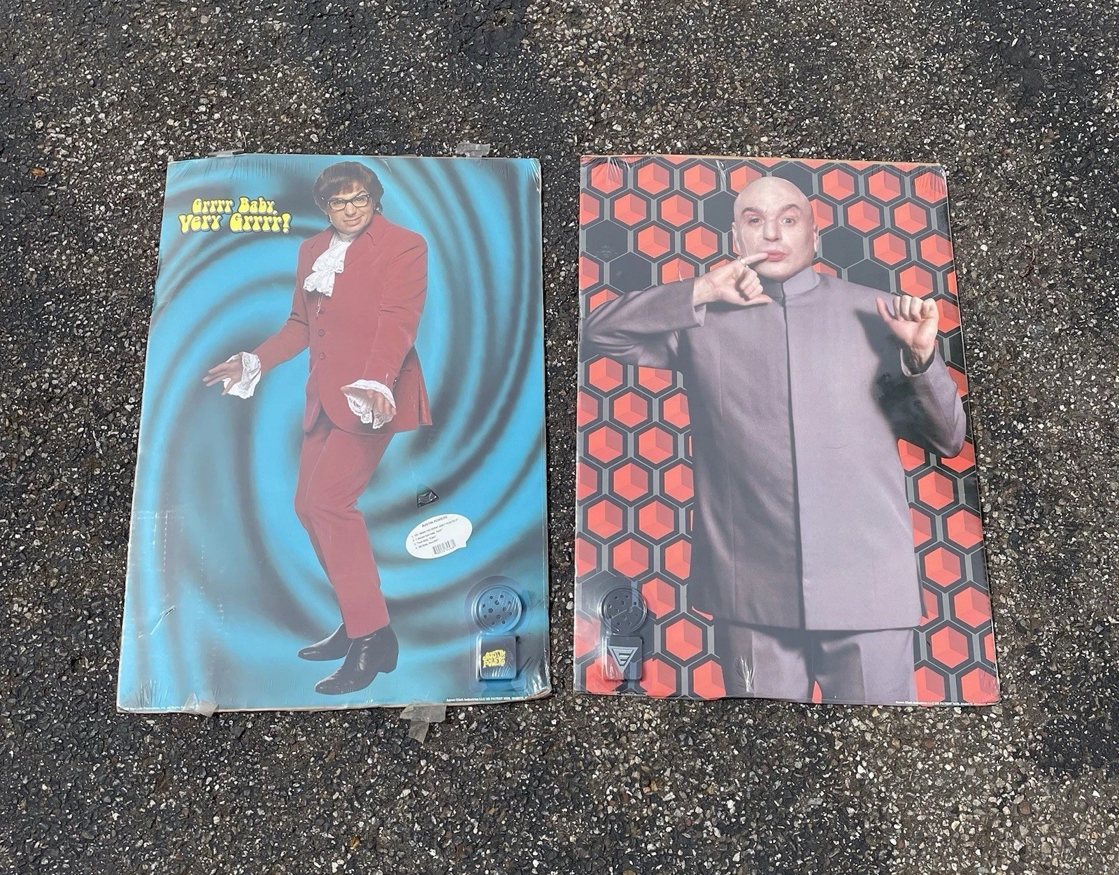 VTG 1999 Austin Powers Talking Poster Lot Multiple Phrases 26” x 18” Dr Evil