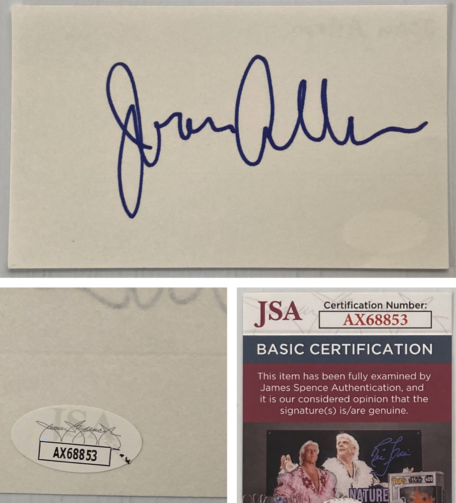 Nixon Bourne Joan Allen Signed Autograph 3×5 Index Card – JSA Cert – FREE S&H!