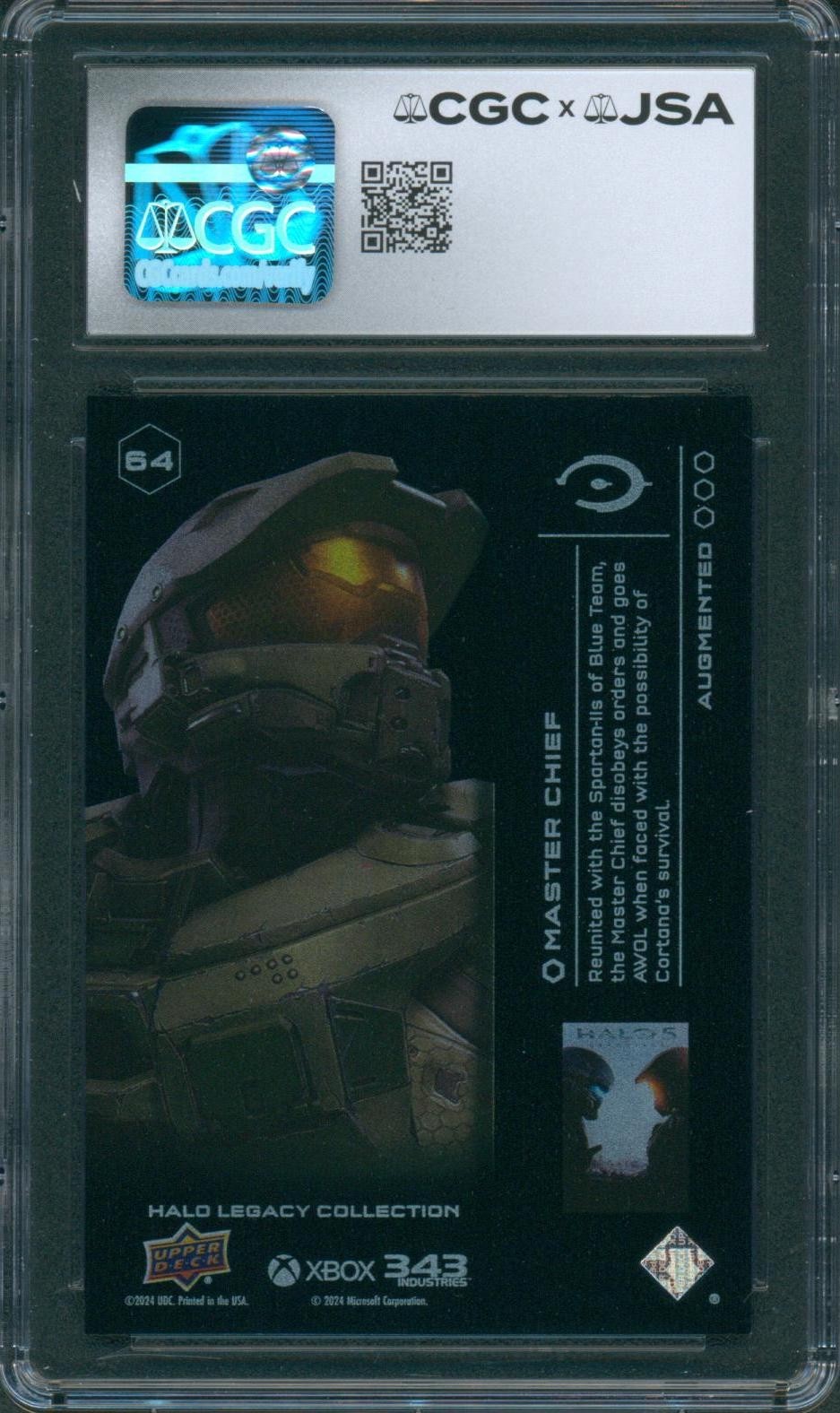 Steve Downes Signed Card Halo Legacy Master Chief Gem Mint 10 CGC x JSA SLAB