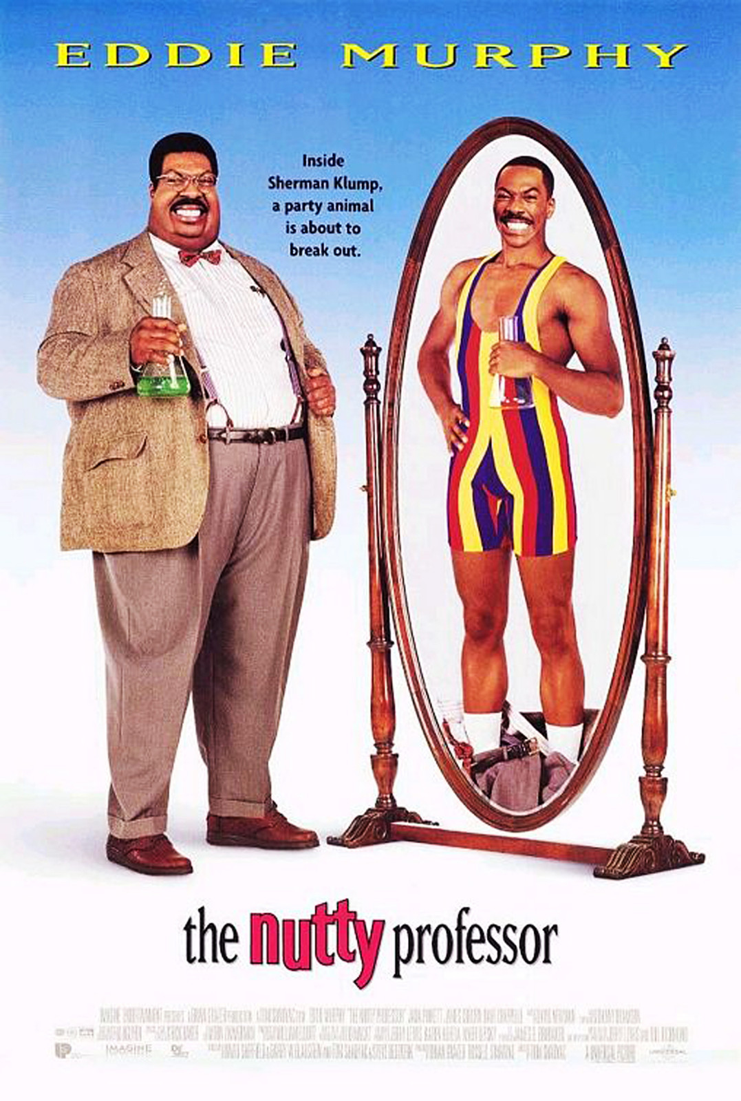 THE NUTTY PROFESSOR (1996) ORIGINAL INTERNATIONAL MOVIE POSTER – ROLLED 2-SIDED