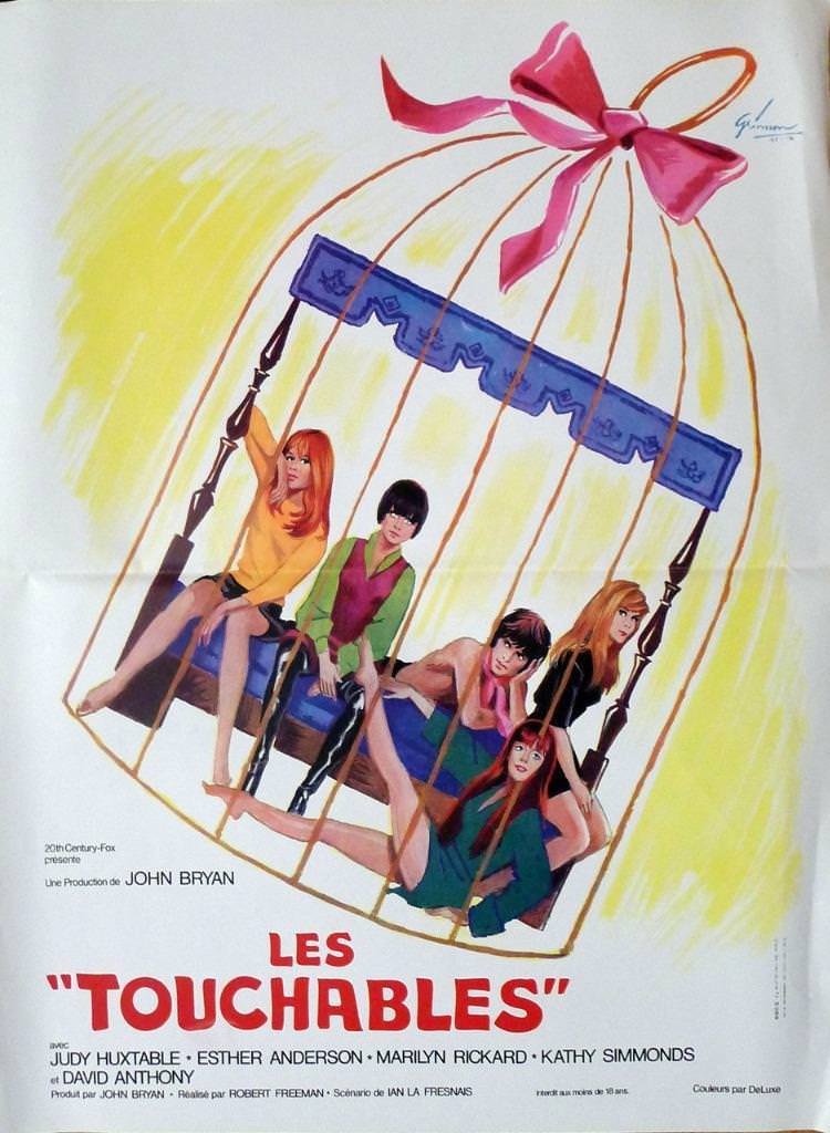 THE TOUCHABLES – POP ART / EROTIC WOMEN / LEGS – FRENCH MOVIE POSTER