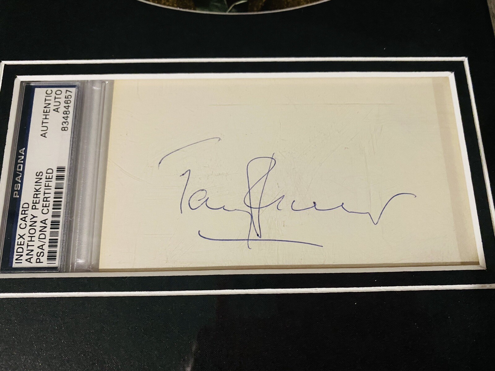 ANTHONY PERKINS Signed PSA Autograph ALFRED HITCHCOCK PSYCHO Framed no jsa bas