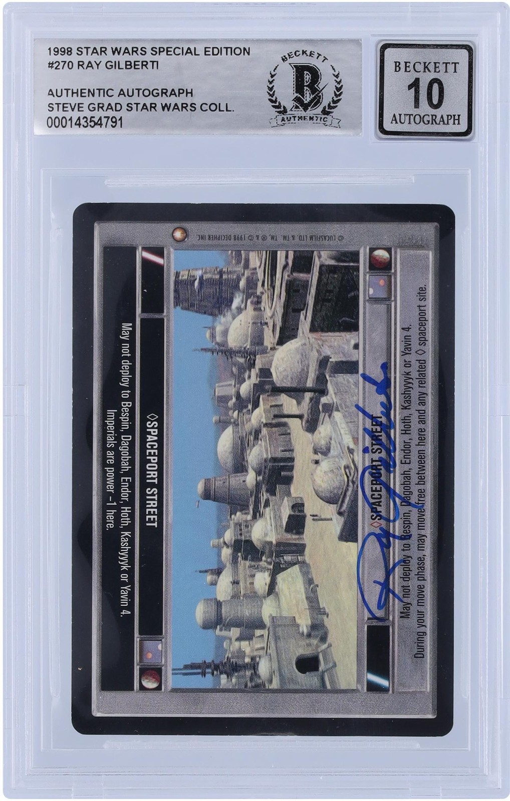 Ray Gilberti Star Wars Signed 1998 CCG Special Edition #270 BGS Rated 10 Card