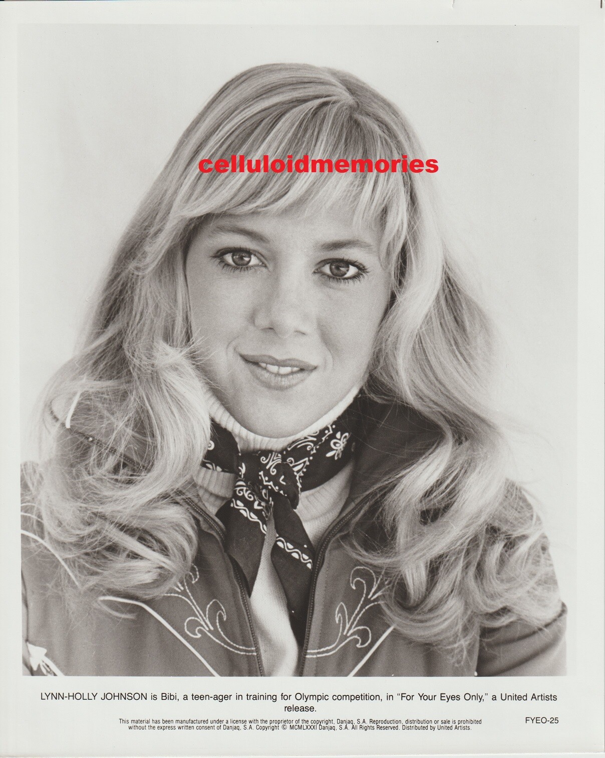 Robert Osborne Photo 1981 For Your Eyes Only Bond 007 Lynn Holly Johnson # 25