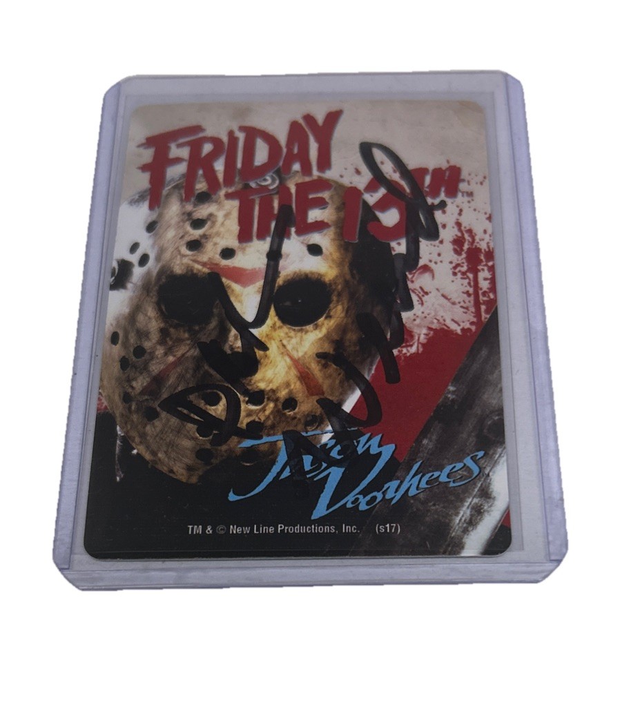 Dick Wieand Signed Friday The 13th Playing Card Copycat Jason