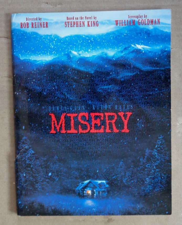 Misery 1990 press kit w/ 4 photos James Caan Kathy Bates Rob Reiner Stephen King