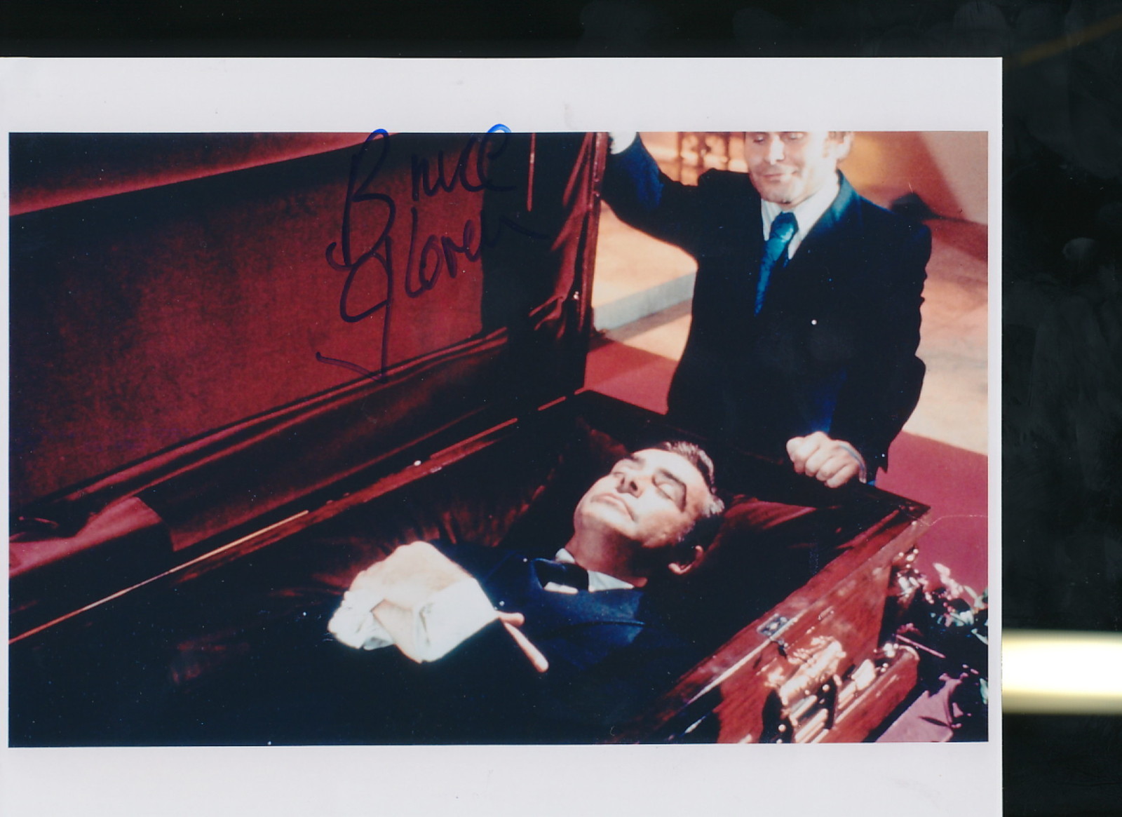 Bruce Glover signed James Bond “Diamonds Are Forever” photo.